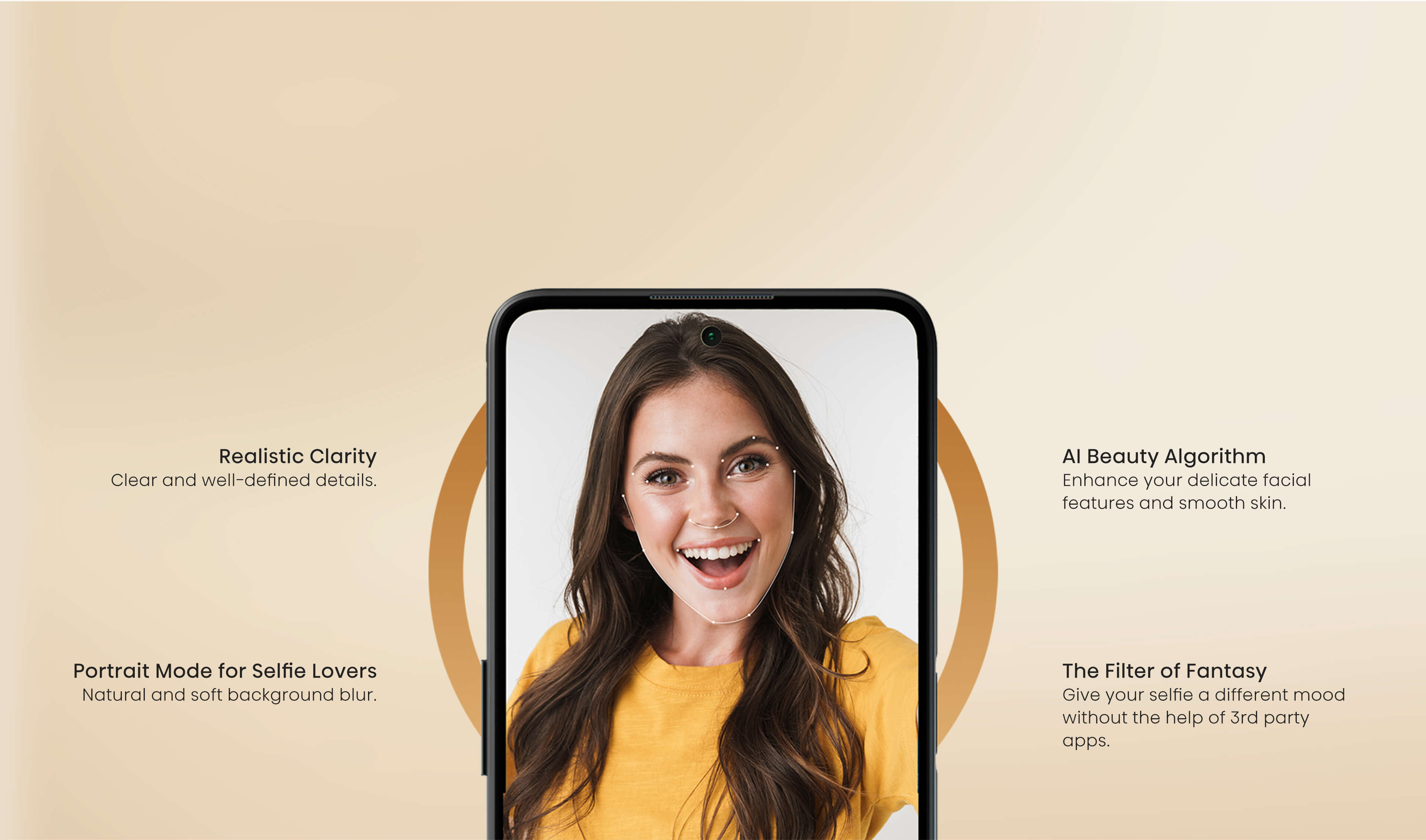HISENSE INFINITY H50S 5G - Magnify Your Beauty  with a 16MP Selfie Lens