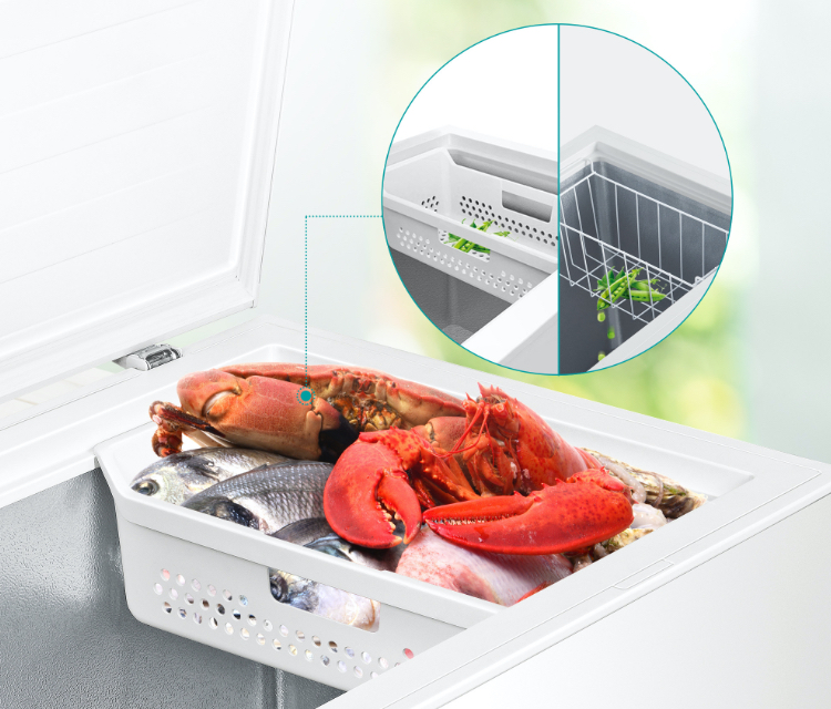 Hisense 142L Chest Freezer BD-144 - Sliding Basket
