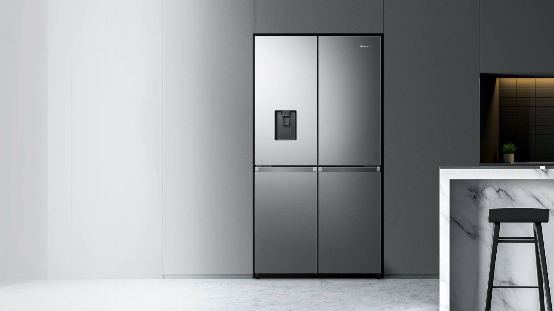 Hisense BCD-560W Premium flat door design feature image