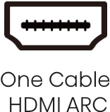 - One Cable HDMI ARC