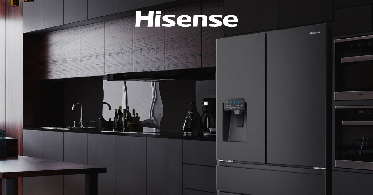 hisense black steel fridge