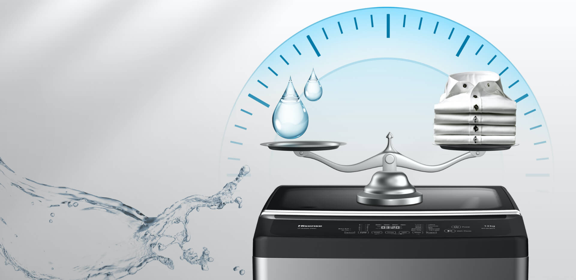Hisense 8KG Washing Machine WTCT802 extra soft touch design