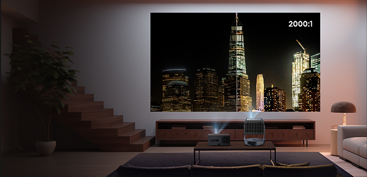 C2 Ultra TriChroma Smart Mini Projector - Banner 10 mobile