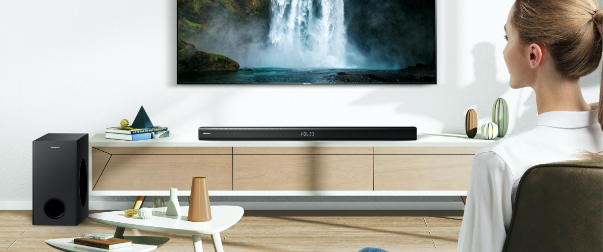 Hisense presenta la sua soundbar HS218, 200W di potenza per i più esigenti