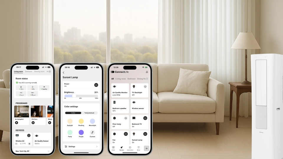 Coming this fall, the Hisense ConnectLife app will allow users to seamlessly onboard and control  third-party smart home products, including those Matter and 'Works with Google Home' certified.