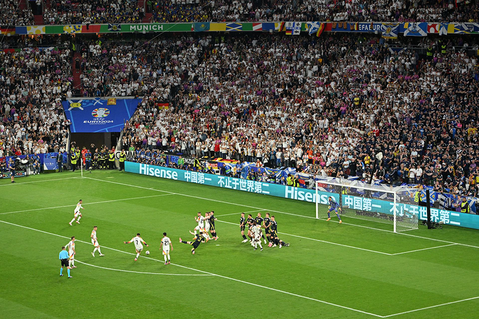 Hisense billboard at the opening match